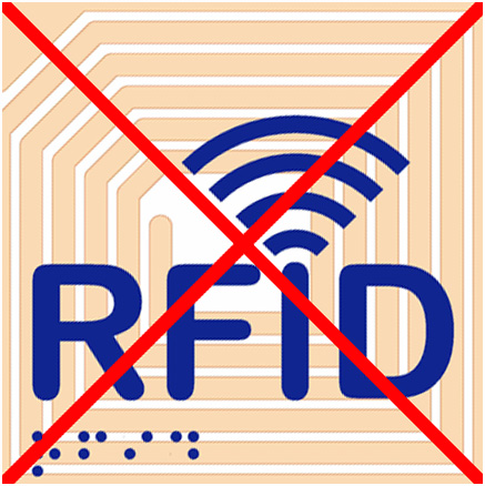 No RFID chips or tracking